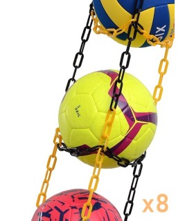 Wieszak na 8 piłek - Czarno-Żółty