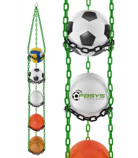 Wieszak na 5 piłek - Zielono-Czarny