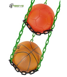 Wieszak na 5 piłek - Zielono-Czarny