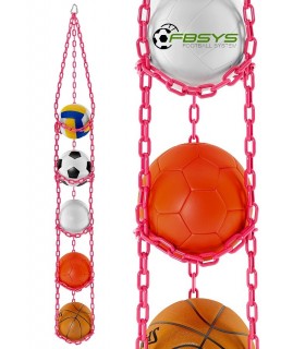 Wieszak na 5 piłek - Różowy