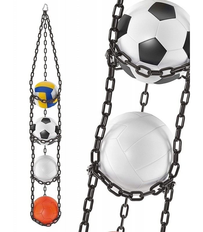 Wieszak na 4 piłki - czarny