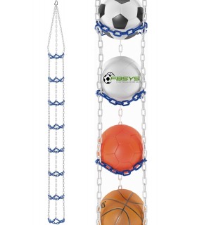 Wieszak na 8 piłek - biało-niebieski