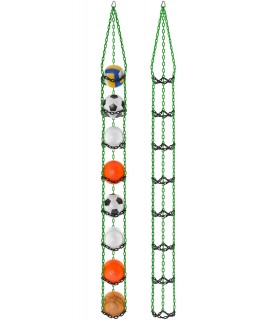 Wieszak na 8 piłek - zielono-czarny