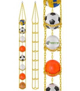 Wieszak na 8 piłek - żółty