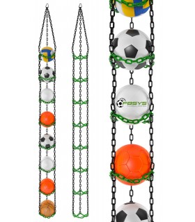 Wieszak na 8 piłek - czarno-zielony