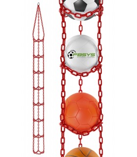 Wieszak na 8 piłek - czerwony