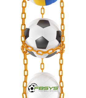 Wieszak na 5 piłek - pomarańczowy