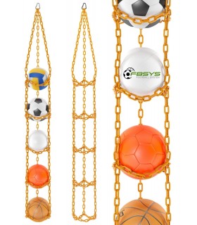 Wieszak na 5 piłek - pomarańczowy