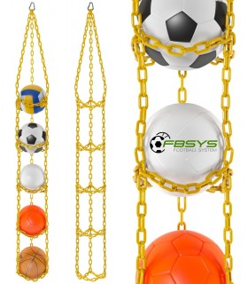 Wieszak na 5 piłek - żółty