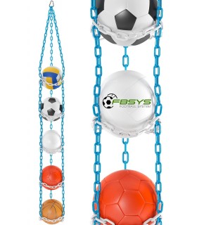 Wieszak na 5 piłek - TURKUS-BIAŁY