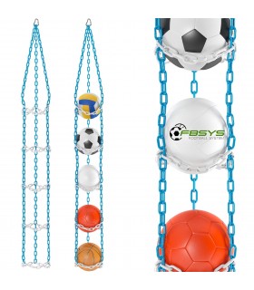 Wieszak na 5 piłek - TURKUS-BIAŁY