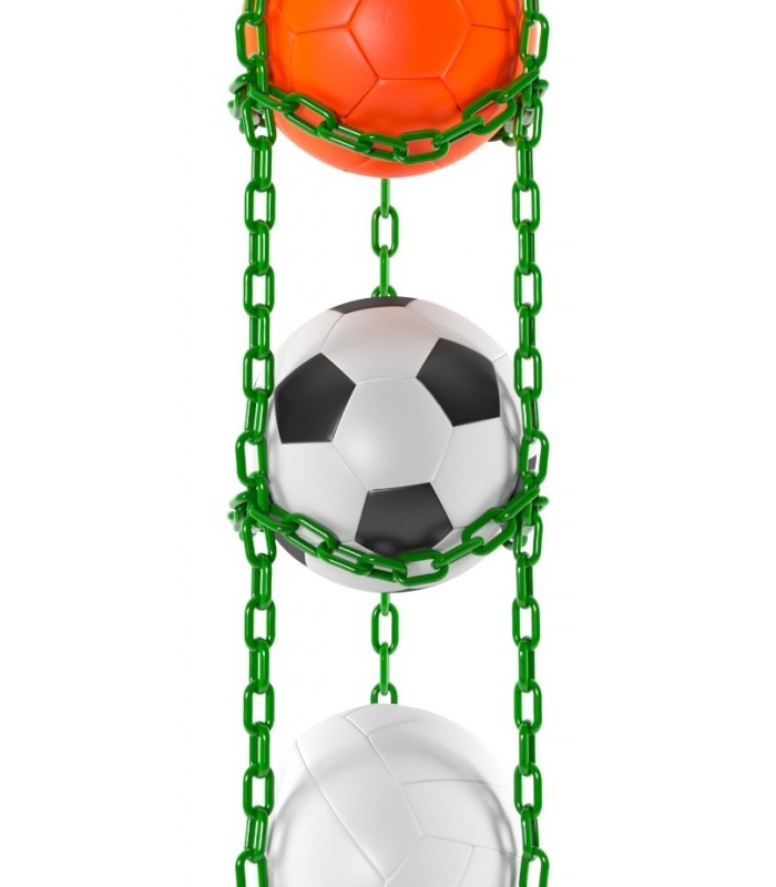 Wieszak na 6 piłek - zielony