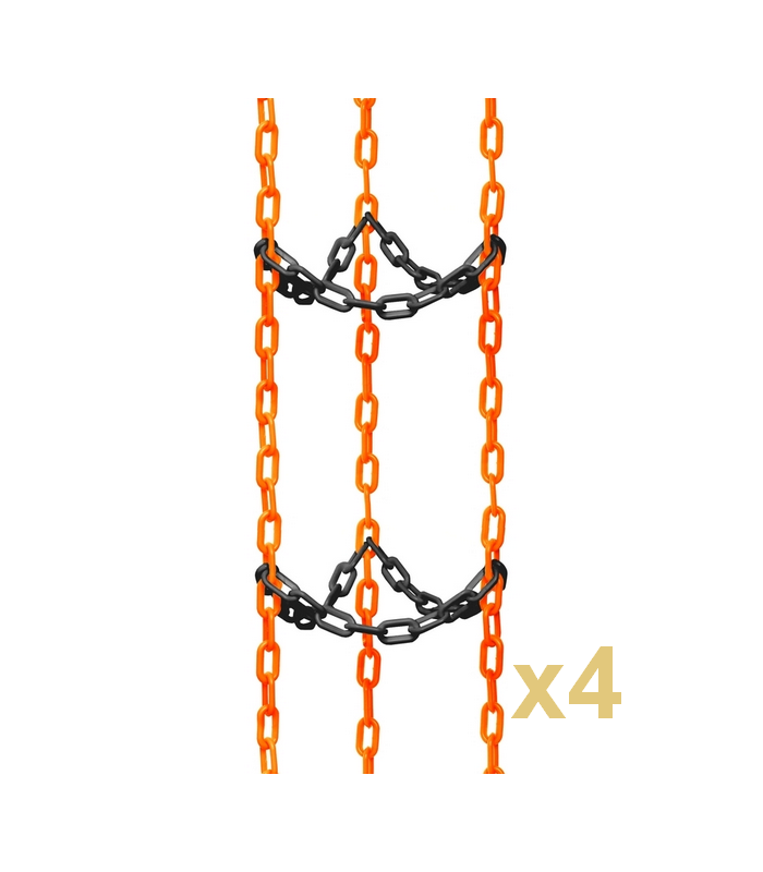 Wieszak na 4 piłki - pomarańczowo-czarny