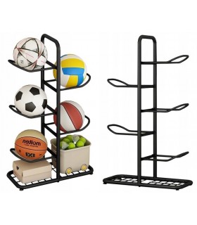 Stojak metalowy na 5 piłek - M5 - czarny