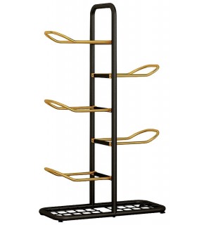 Stojak metalowy na 5 piłek - M5 - czarno-złoty