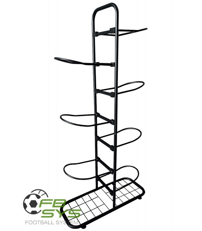 Stojak metalowy na 7 piłek - M7 - czarny
