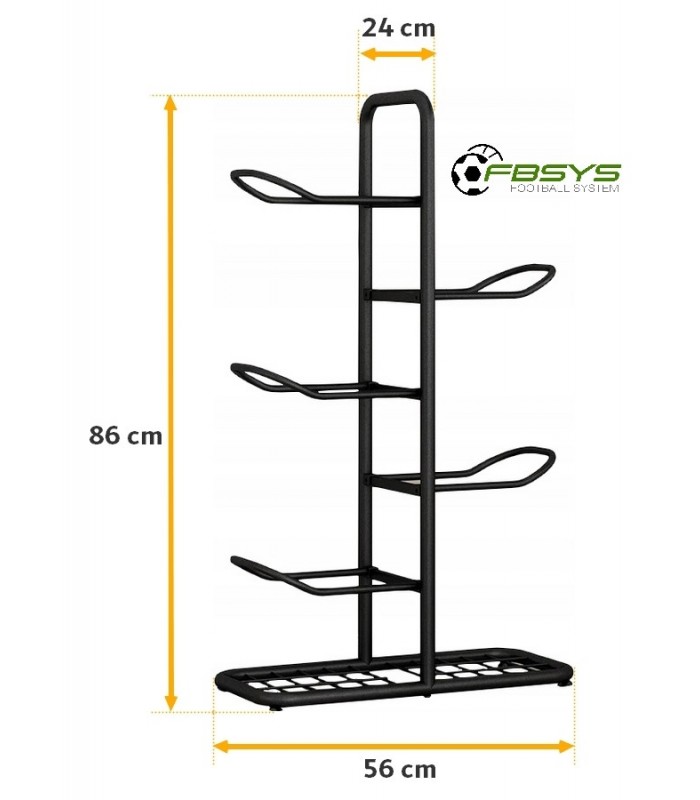 Stojak metalowy na 5 piłek - M5 - czarny
