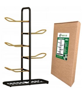 Stojak metalowy na 5 piłek - M5 - czarno-złoty