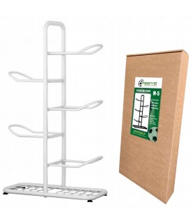 Stojak metalowy na 5 piłek - M5 - biały